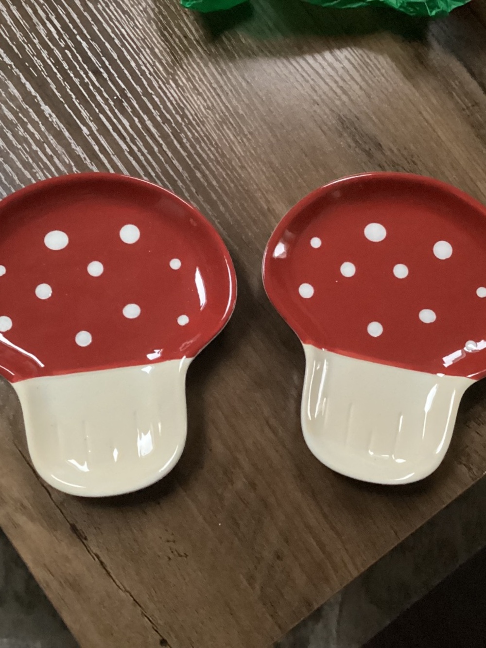 Mushroom Shaped Appetizer Plates Set of 2 New With Tag